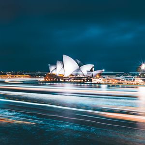 Preview wallpaper building, city, road, quay, sydney, australia