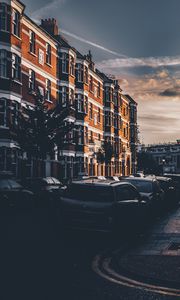 Preview wallpaper building, city, street, evening