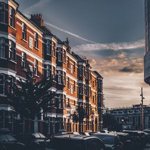 Preview wallpaper building, city, street, evening