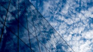 Preview wallpaper building, clouds, reflection, glass, architecture