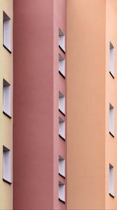 Preview wallpaper building, colorful, architecture, windows, walls, symmetry