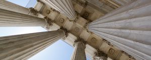 Preview wallpaper building, columns, architecture, bottom view