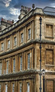 Preview wallpaper building, columns, windows, facade, architecture