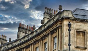 Preview wallpaper building, columns, windows, facade, architecture