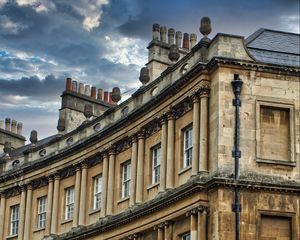 Preview wallpaper building, columns, windows, facade, architecture