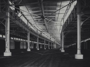 Preview wallpaper building, construction, architecture, bw