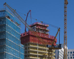 Preview wallpaper building, construction, construction crane