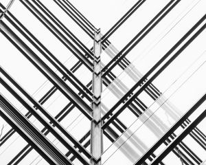 Preview wallpaper building, construction, minimalism, symmetry, lines