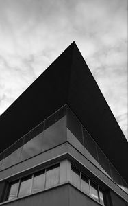 Preview wallpaper building, corner, architecture, black and white
