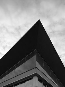 Preview wallpaper building, corner, architecture, black and white