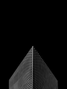 Preview wallpaper building, corner, architecture, dark, minimalism