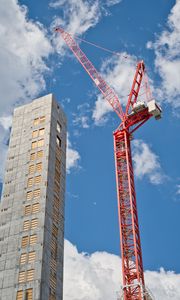 Preview wallpaper building, crane, construction