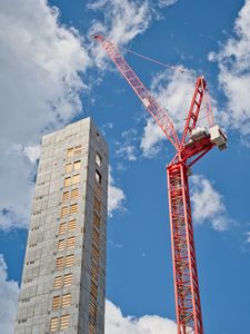 Preview wallpaper building, crane, construction