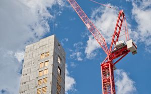 Preview wallpaper building, crane, construction