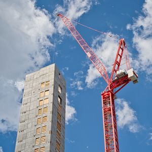 Preview wallpaper building, crane, construction