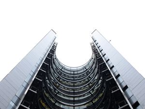 Preview wallpaper building, curve, facade, view from below