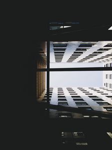 Preview wallpaper building, dark, sky, bottom view