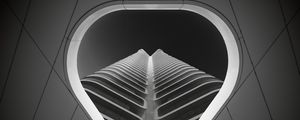 Preview wallpaper building, design, architecture, facade, bw