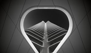 Preview wallpaper building, design, architecture, facade, bw