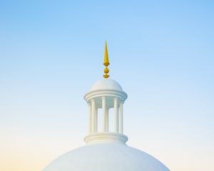 Preview wallpaper building, dome, architecture, minimalism, white