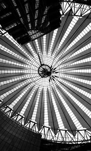 Preview wallpaper building, dome, bw, architecture, construction