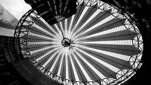 Preview wallpaper building, dome, bw, architecture, construction