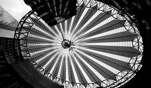 Preview wallpaper building, dome, bw, architecture, construction