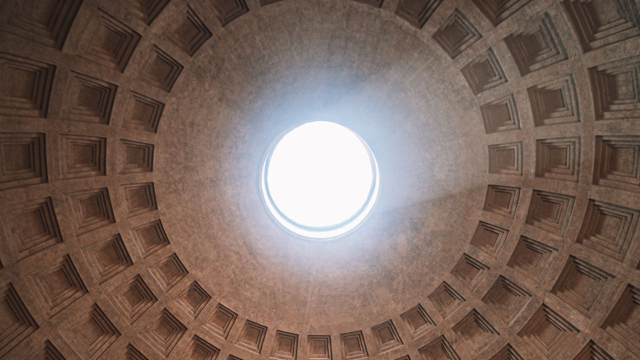 Wallpaper building, dome, light, architecture, interior