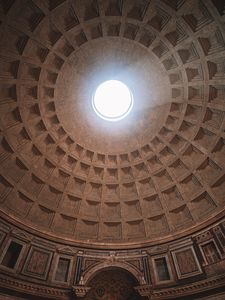 Preview wallpaper building, dome, light, architecture, interior