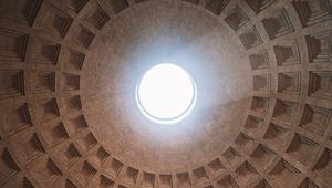 Preview wallpaper building, dome, light, architecture, interior