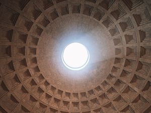 Preview wallpaper building, dome, light, architecture, interior