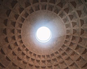 Preview wallpaper building, dome, light, architecture, interior