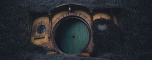 Preview wallpaper building, door, hobbiton movie set, new zealand