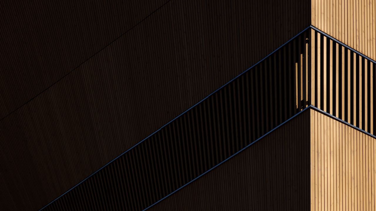 Wallpaper building, edge, facade, brown, minimalism