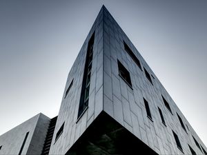 Preview wallpaper building, edges, architecture, windows, gray