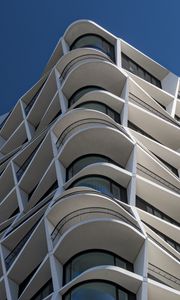 Preview wallpaper building, edges, balconies, architecture, white