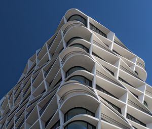 Preview wallpaper building, edges, balconies, architecture, white