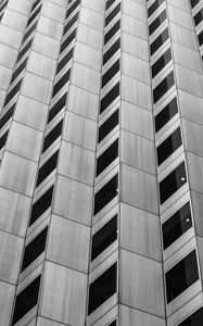 Preview wallpaper building, edges, facade, black and white, windows