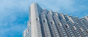 Preview wallpaper building, edges, facade, bottom view, sky