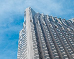 Preview wallpaper building, edges, facade, bottom view, sky
