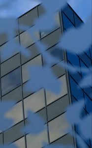 Preview wallpaper building, edges, squares, blue