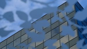 Preview wallpaper building, edges, squares, blue