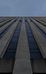 Preview wallpaper building, facade, architecture, windows, dark, stripes