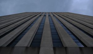 Preview wallpaper building, facade, architecture, windows, dark, stripes