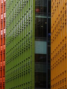 Preview wallpaper building, facade, architecture, green, windows