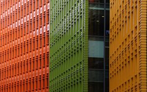 Preview wallpaper building, facade, architecture, green, windows