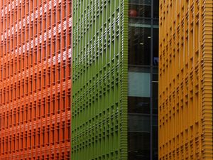 Preview wallpaper building, facade, architecture, green, windows