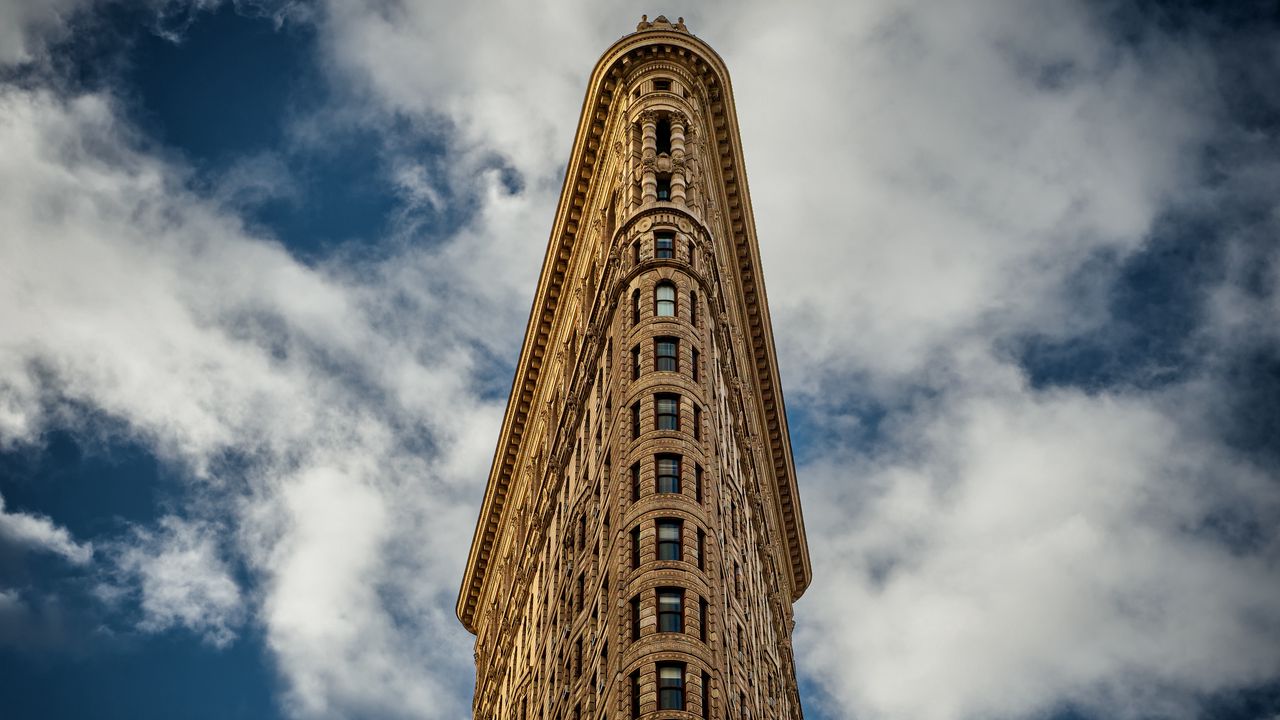 Wallpaper building, facade, architecture, sky, clouds