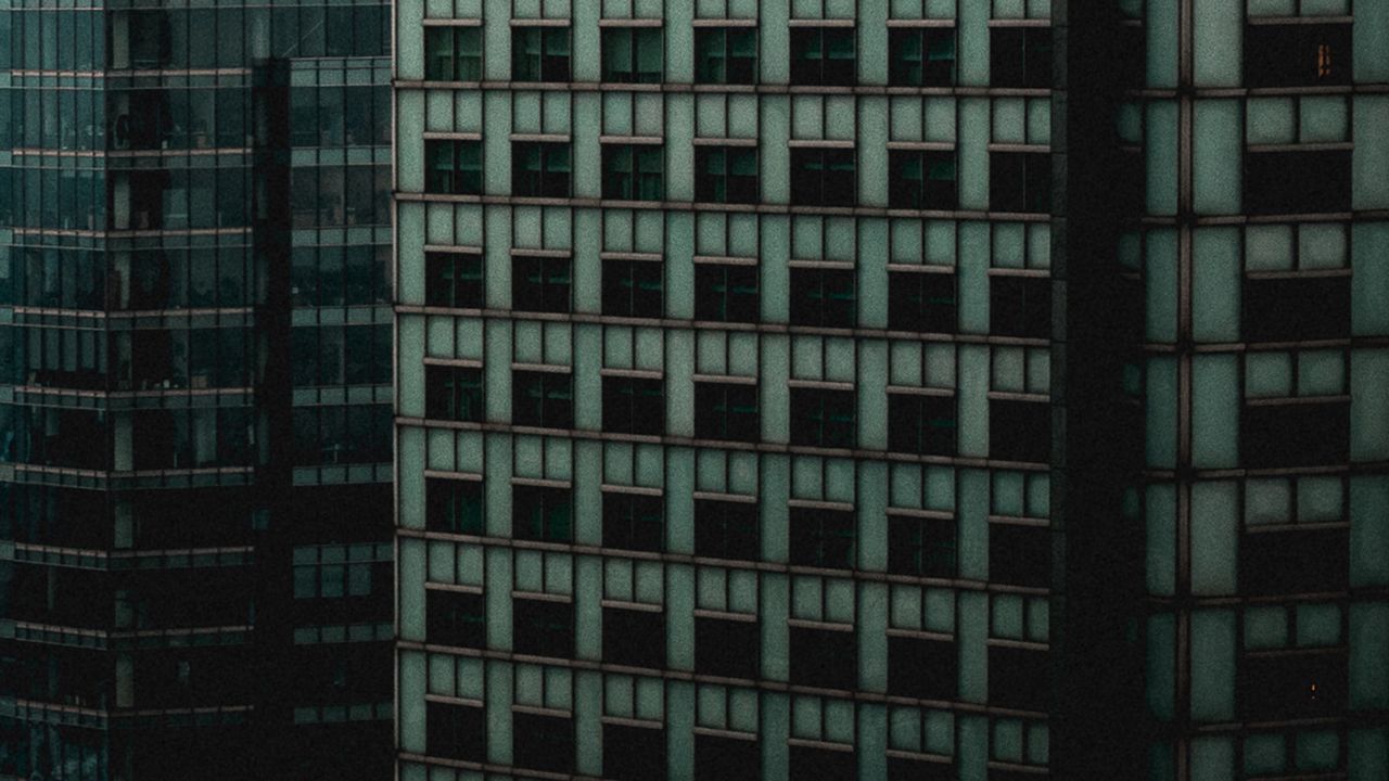 Wallpaper building, facade, architecture, minimalism, dark
