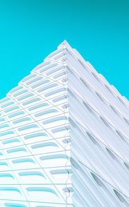 Preview wallpaper building, facade, architecture, corner, white, minimalism, symmetry